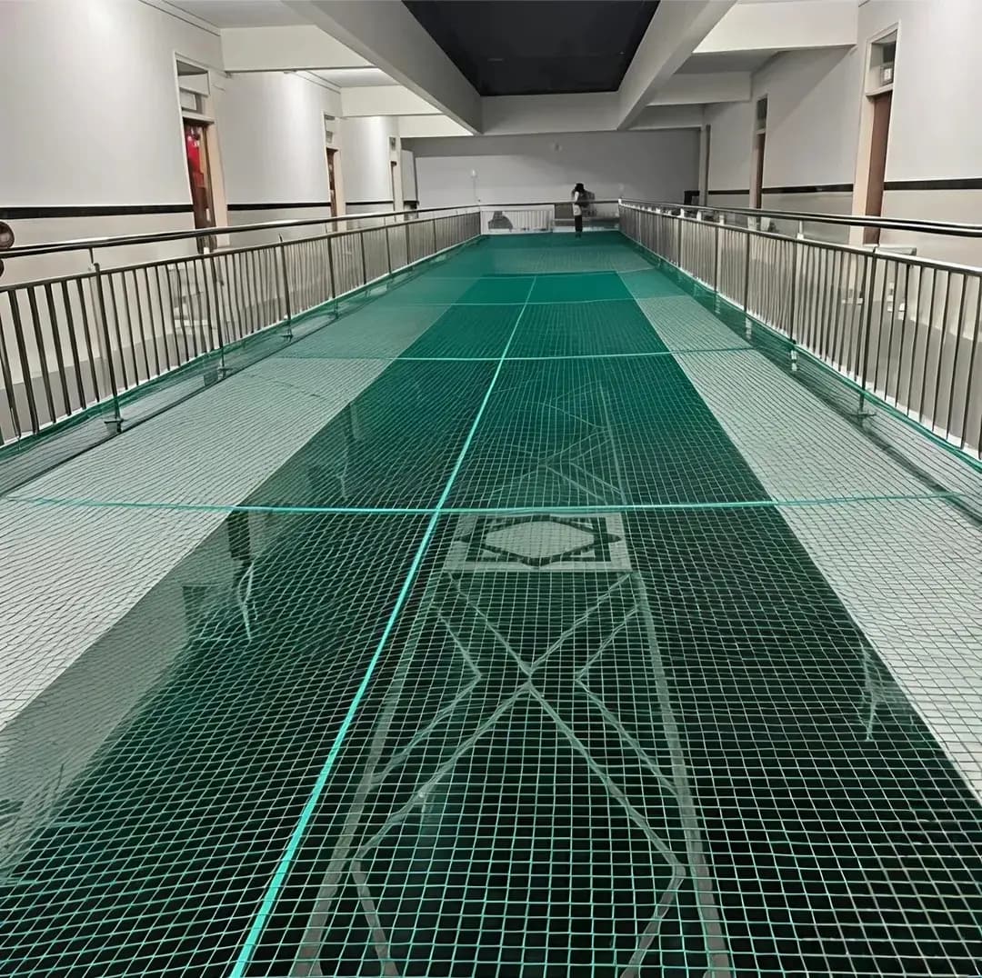 Plumbing duct area safety mesh covering open shaft in Bangalore